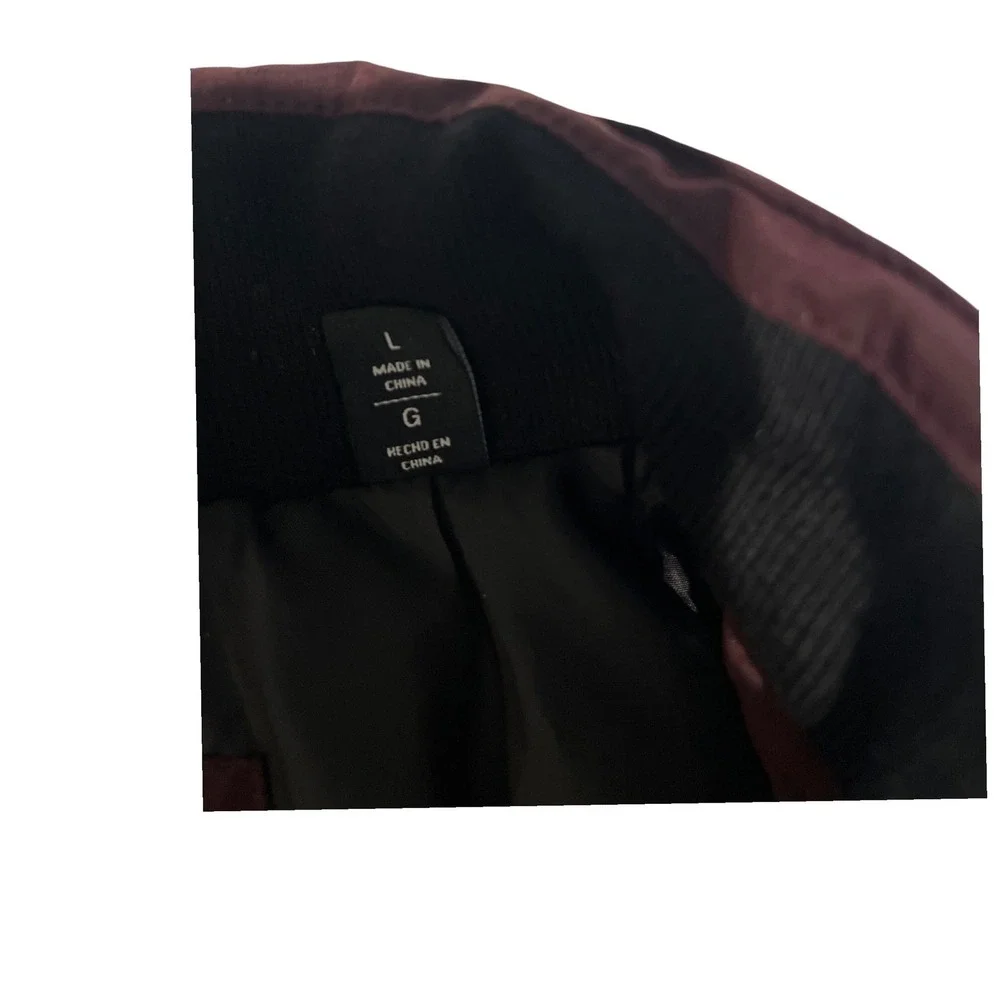 DKNY Mens Deep Plum Water Resistant Ultra Loft Bomber Jacket M28410303 Large NEW